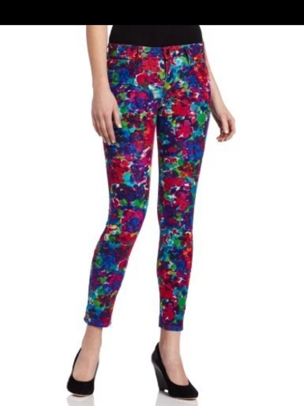 Joe's Jeans Multicolor Floral Corduroy Skinny Jeans Size 27